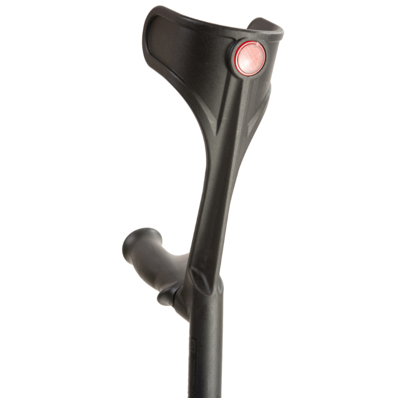 Flexyfoot Comfort Grip Open Cuff Crutch - Orange - Left