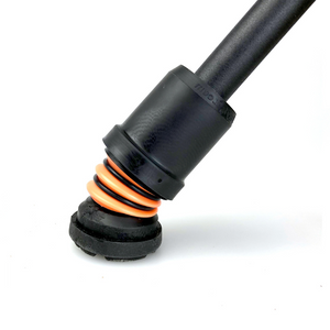 Flexyfoot Comfort Grip Open Cuff Crutch - Orange - Right