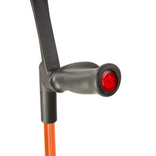 Load image into Gallery viewer, Flexyfoot Comfort Grip Open Cuff Crutch - Orange - Right
