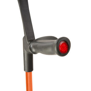 Flexyfoot Comfort Grip Open Cuff Crutch - Orange - Right