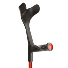 Load image into Gallery viewer, Flexyfoot Comfort Grip Open Cuff Crutch - Red - Left