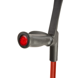 Flexyfoot Comfort Grip Open Cuff Crutch - Red - Left