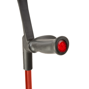 Flexyfoot Comfort Grip Open Cuff Crutch - Red - Right
