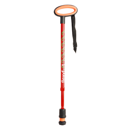 Flexyfoot  Oval Handle Walking Stick - Red_img
