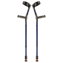 Load image into Gallery viewer, FLEXYFOOT SOFT GRIP DOUBLE ADJUSTABLE CRUTCH - BLUE