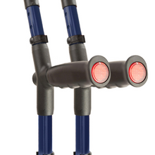 Load image into Gallery viewer, FLEXYFOOT SOFT GRIP DOUBLE ADJUSTABLE CRUTCH - BLUE