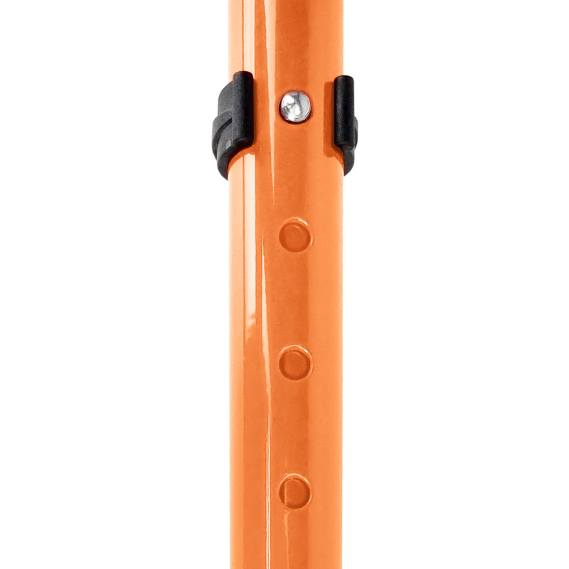 Flexyfoot Soft Grip Double Adjustable Crutch - Orange