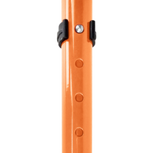 Load image into Gallery viewer, Flexyfoot Soft Grip Double Adjustable Crutch - Orange