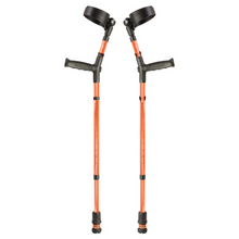 Load image into Gallery viewer, Flexyfoot Soft Grip Double Adjustable Crutch - Orange