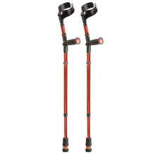 Load image into Gallery viewer, Flexyfoot Soft Grip Double Adjustable Crutch - Red