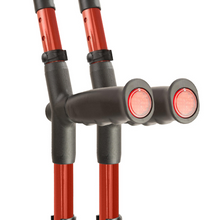 Load image into Gallery viewer, Flexyfoot Soft Grip Double Adjustable Crutch - Red