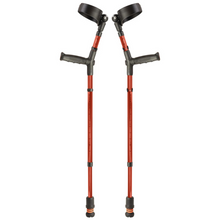 Load image into Gallery viewer, Flexyfoot Soft Grip Double Adjustable Crutch - Red