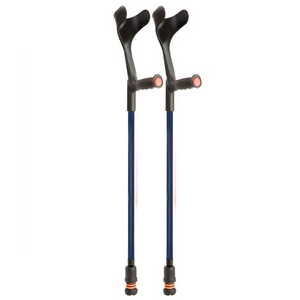 FLEXYFOOT SOFT GRIP OPEN CUFF CRUTCH - BLUE