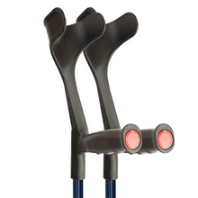 Load image into Gallery viewer, FLEXYFOOT SOFT GRIP OPEN CUFF CRUTCH - BLUE