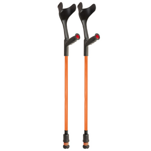 Flexyfoot Soft Grip Open Cuff Crutch - Orange