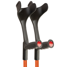 Load image into Gallery viewer, Flexyfoot Soft Grip Open Cuff Crutch - Orange