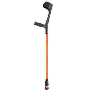 Flexyfoot Soft Grip Open Cuff Crutch - Orange