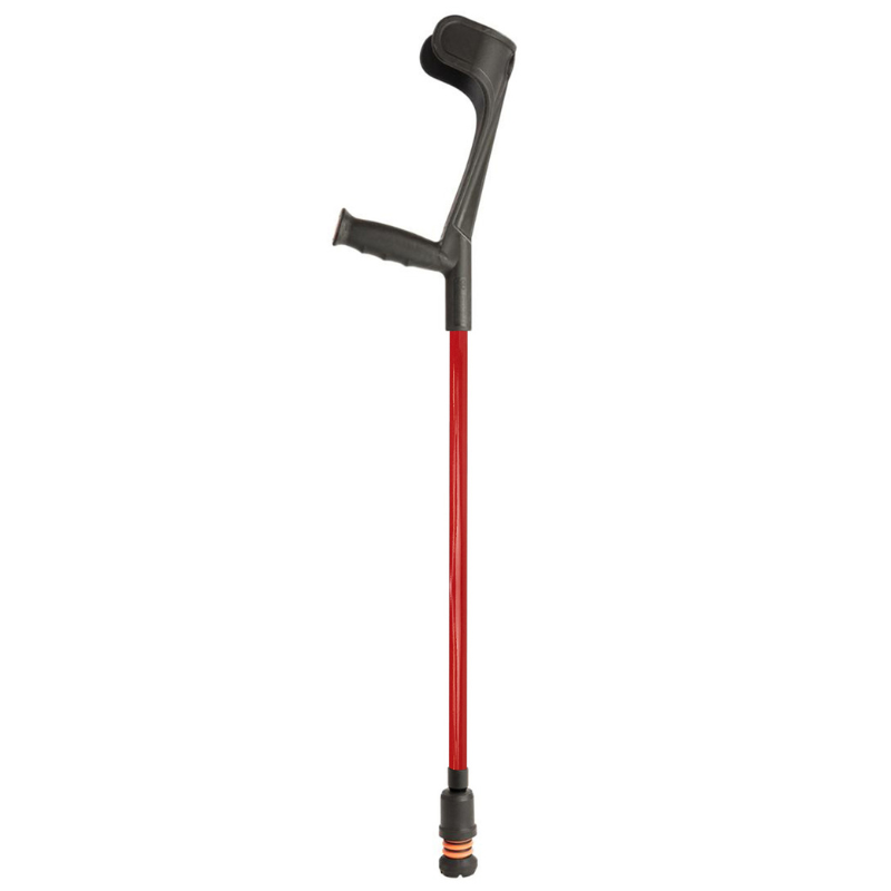 Flexyfoot Soft Grip Open Cuff Crutch - Red