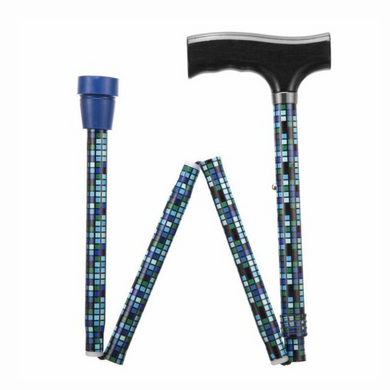 Folding Adjustable Walking Sticks - Squares 19mm 114 kg (18 stone)