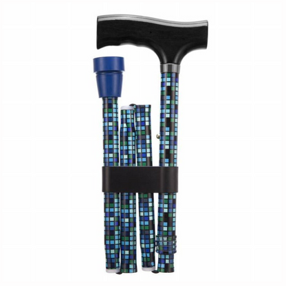 Folding Adjustable Walking Sticks - Squares 19mm 114 kg (18 stone)