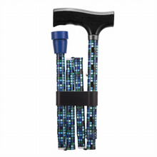 Load image into Gallery viewer, Folding Adjustable Walking Sticks - Squares 19mm 114 kg (18 stone)