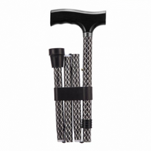 Load image into Gallery viewer, Folding Adjustable Walking Sticks - Squares 19mm 114 kg (18 stone)