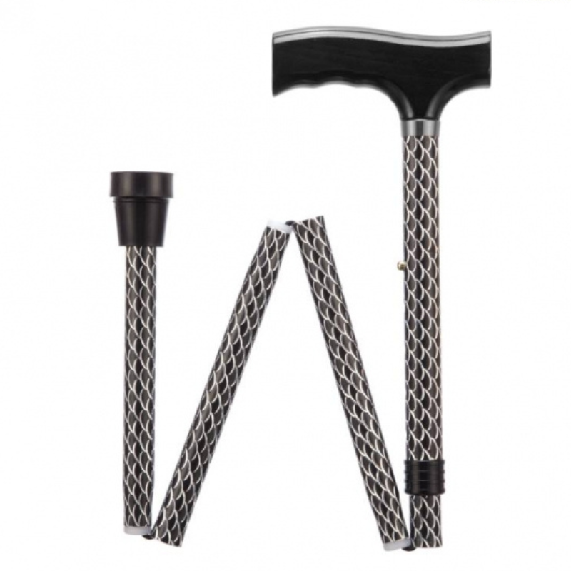 Folding Adjustable Walking Sticks - Squares 19mm 114 kg (18 stone)