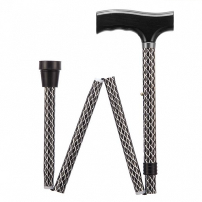 Folding Adjustable Walking Sticks - Squares 19mm 114 kg (18 stone)