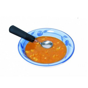 Good Grips Cutlery has a soft cushion grip that keeps the utensil in the hand - even when wet