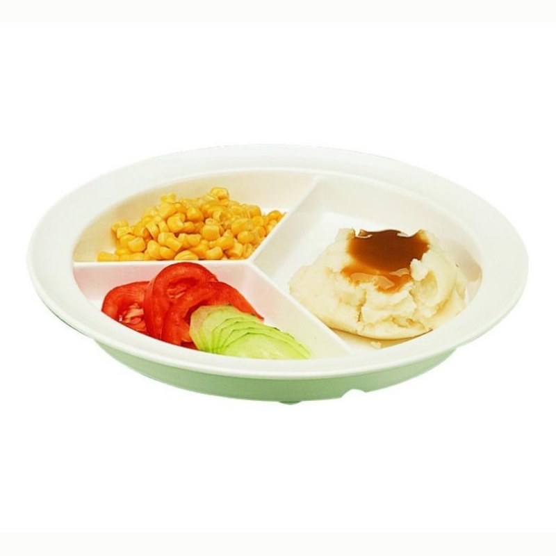 GripWare Partitioned Scoop Dish 220mm (8 ") 125 degrees (52 degreeC)