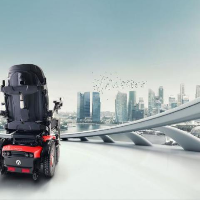 AVIVA RX20 Modulite is the perfect rear-wheel-drive powerchair for everyday mobility. Its compact base and tight turning radius make it ideal for small spaces. With a seat to floor height of only 435mm, it's perfect for positioning at tables or desks.