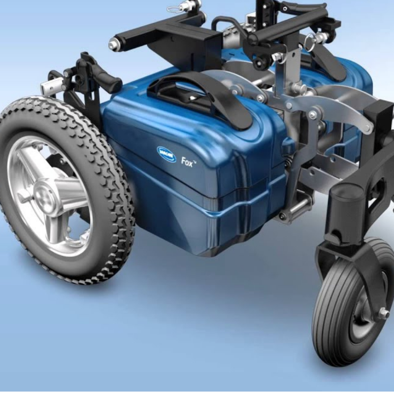 The Fox by Invacare is a powerchair that’s designed for users who want maximum independence. Its small and efficient build makes it perfect for travelling long distances, while its motors are powerful enough to make even the most challenging terrain comfortable to navigate.