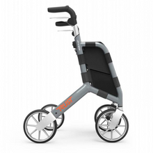 Load image into Gallery viewer, Lets Shop 4 Wheel  Rollator 25 litre shopping bag heights between 78 and 95cm Colours: Black and Grey