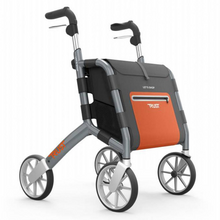 Load image into Gallery viewer, Lets Shop 4 Wheel  Rollator 25 litre shopping bag heights between 78 and 95cm Colours: Black and Grey