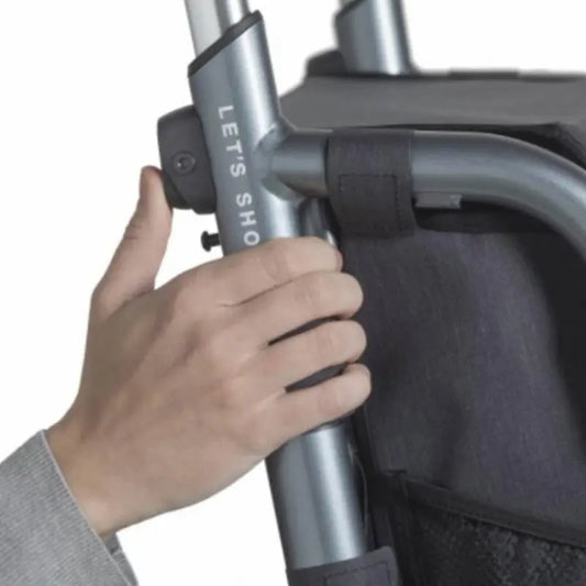 Lets Shop 4 Wheel  Rollator 25 litre shopping bag heights between 78 and 95cm Colours: Black and Grey_img