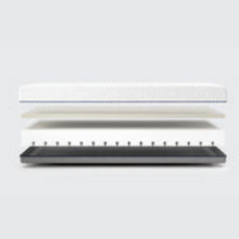 Load image into Gallery viewer, This layered foam mattress is constructed from a Visco/memory foam topper and a supportive, filler-free reflex foam base to provide pressure-relieving benefits.