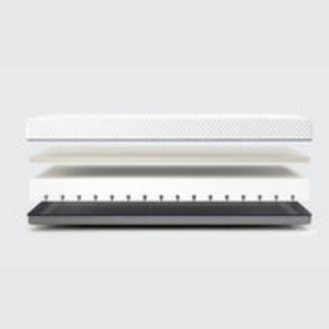 This layered foam mattress is constructed from a Visco/memory foam topper and a supportive, filler-free reflex foam base to provide pressure-relieving benefits.