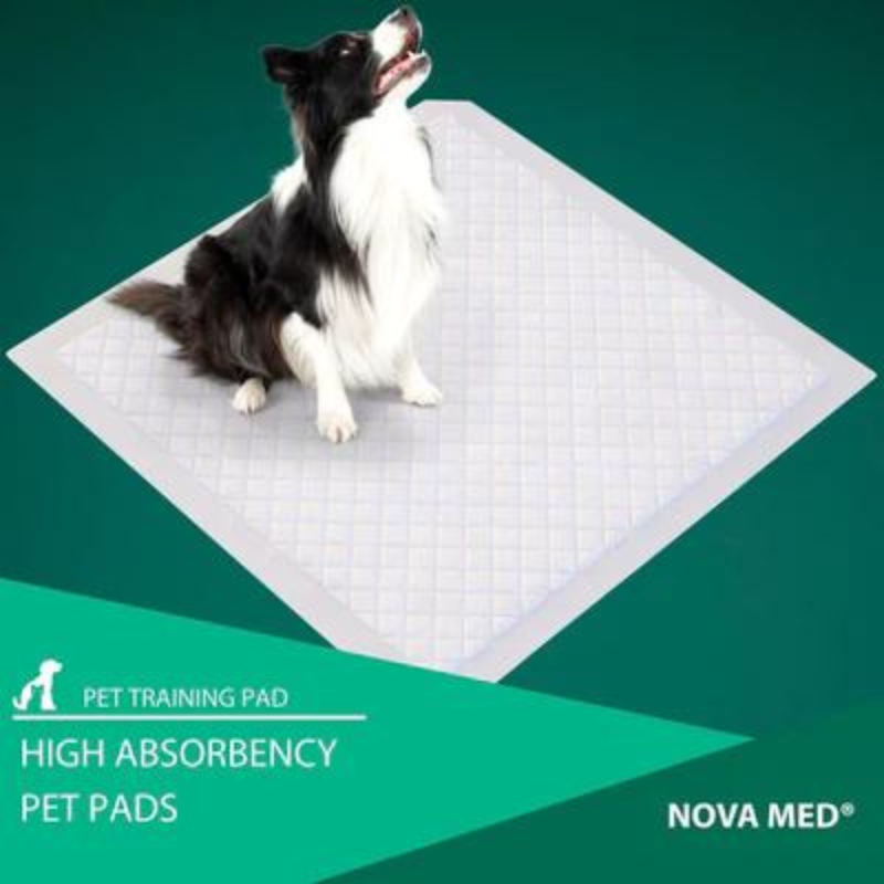 NOVAMED INCONTINENCE DISPOSABLE BED PADS, UNDERPADS WITH ADHESIVE TAPES - 60X90 CM