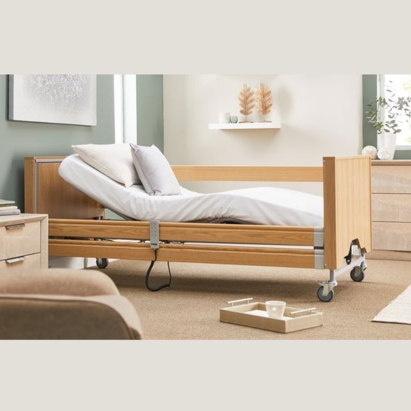 The Opera Basic 3ft Classic Profiling Bed with Cot Sides is perfect for those who need a little bit of extra help when it comes to getting in and out of bed. The bed can be raised to a nursing height of 80cm, making it easy for carers to provide assistance. Plus, the cot sides make it easy to ensure that your loved one stays safe and secure while they sleep.