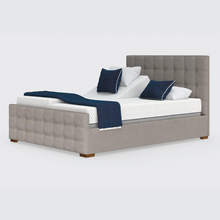 Load image into Gallery viewer, The Edel Dual has a split/twin mattress platform allowing each side to be controlled independently. Matching detailed head and foot boards give the Edel a grand, plush appearance.