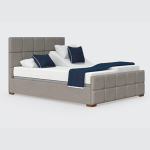 The Edel Dual has a split/twin mattress platform allowing each side to be controlled independently. Matching detailed head and foot boards give the Edel a grand, plush appearance.