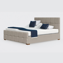 Load image into Gallery viewer, The Edel Dual has a split/twin mattress platform allowing each side to be controlled independently. Matching detailed head and foot boards give the Edel a grand, plush appearance.