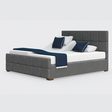 Load image into Gallery viewer, The Edel Dual has a split/twin mattress platform allowing each side to be controlled independently. Matching detailed head and foot boards give the Edel a grand, plush appearance.