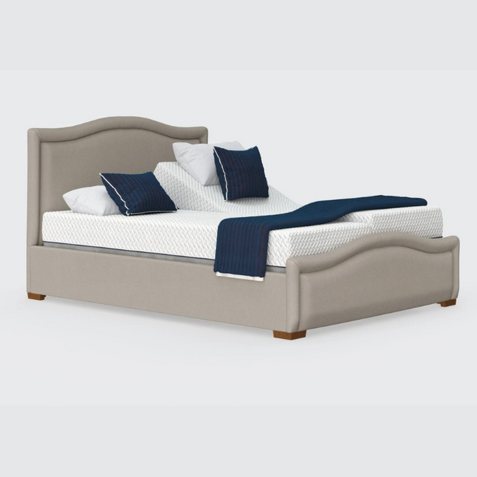 The Edel Dual has a split/twin mattress platform allowing each side to be controlled independently. Matching detailed head and foot boards give the Edel a grand, plush appearance.