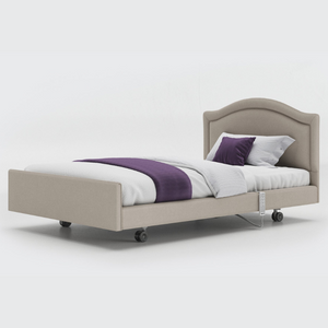 The Opera Signature Comfort Profiling Bed is the ultimate care bed for operators and users wanting to achieve a homely care environment. The bed has a fully upholstered surround and has headboard, fabric and width options.