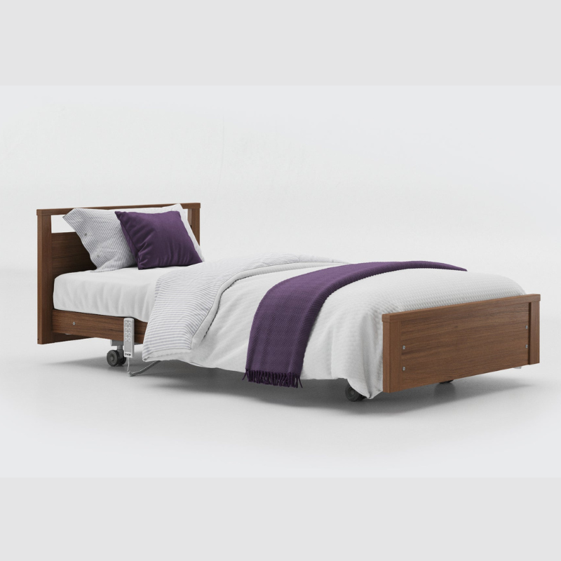 The Opera Signature Low Footboard is styled for residential environments with a low, minimalist footboard to provide unrestricted access and sight at the foot-end of the bed.