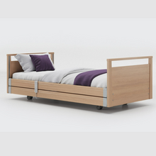 Load image into Gallery viewer, Opera Signature Profiling Bed With Cot Sides is an elegantly-styled care bed designed for user mobility and nursing care. Ideal for users with advanced care needs that want to maintain a homely and inviting care environment.