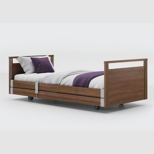 Opera Signature Profiling Bed With Cot Sides is an elegantly-styled care bed designed for user mobility and nursing care. Ideal for users with advanced care needs that want to maintain a homely and inviting care environment.