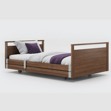 Load image into Gallery viewer, Opera Signature Profiling Bed With Cot Sides is an elegantly-styled care bed designed for user mobility and nursing care. Ideal for users with advanced care needs that want to maintain a homely and inviting care environment.