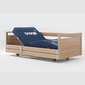 Opera Signature Profiling Bed With Cot Sides is an elegantly-styled care bed designed for user mobility and nursing care. Ideal for users with advanced care needs that want to maintain a homely and inviting care environment.